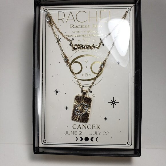 Rachel Roy's Gold Tone Multi-Layered Necklace Cancer Horoscope Pendants - Women - Picture 5 of 8